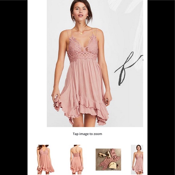 Free People Dresses & Skirts - SOLD Free People Rose Lace Mini